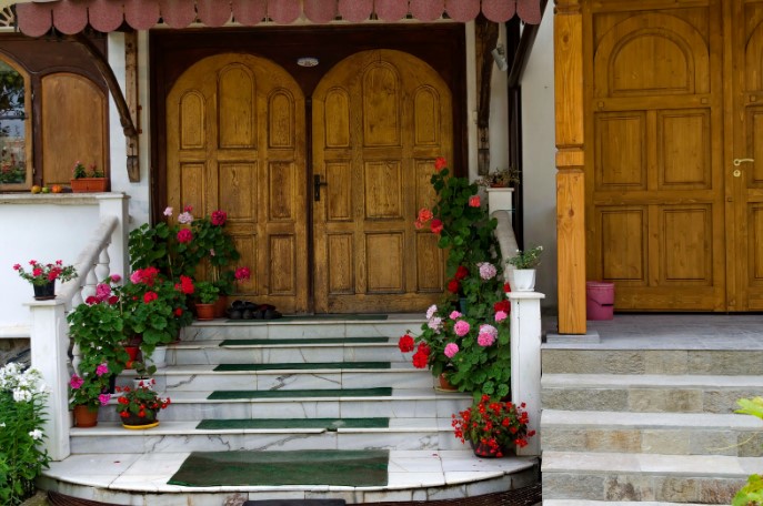 Что посадить в большой уличный горшок у входа в дом